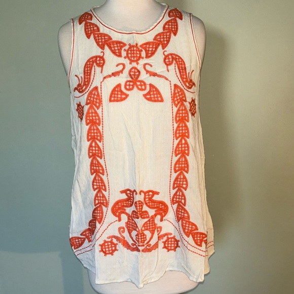 MARX studio specialty products MSSP orange beige sleeveless tank top women’s XS - Picture 2 of 10